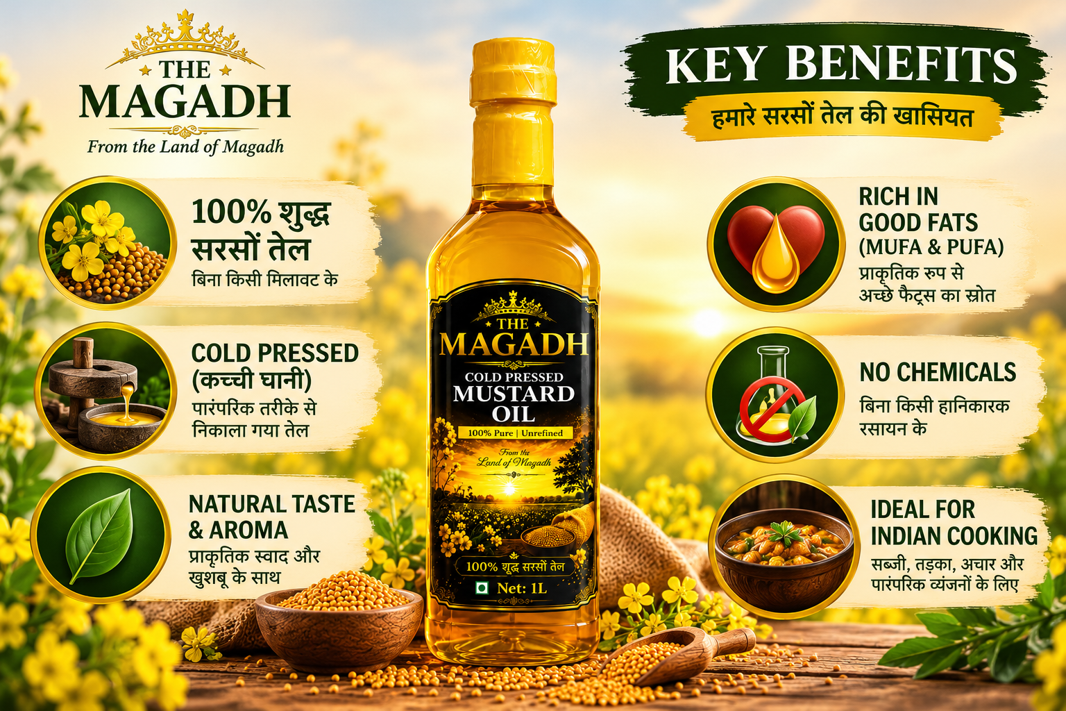 Oil 1 ltr Premium benefits