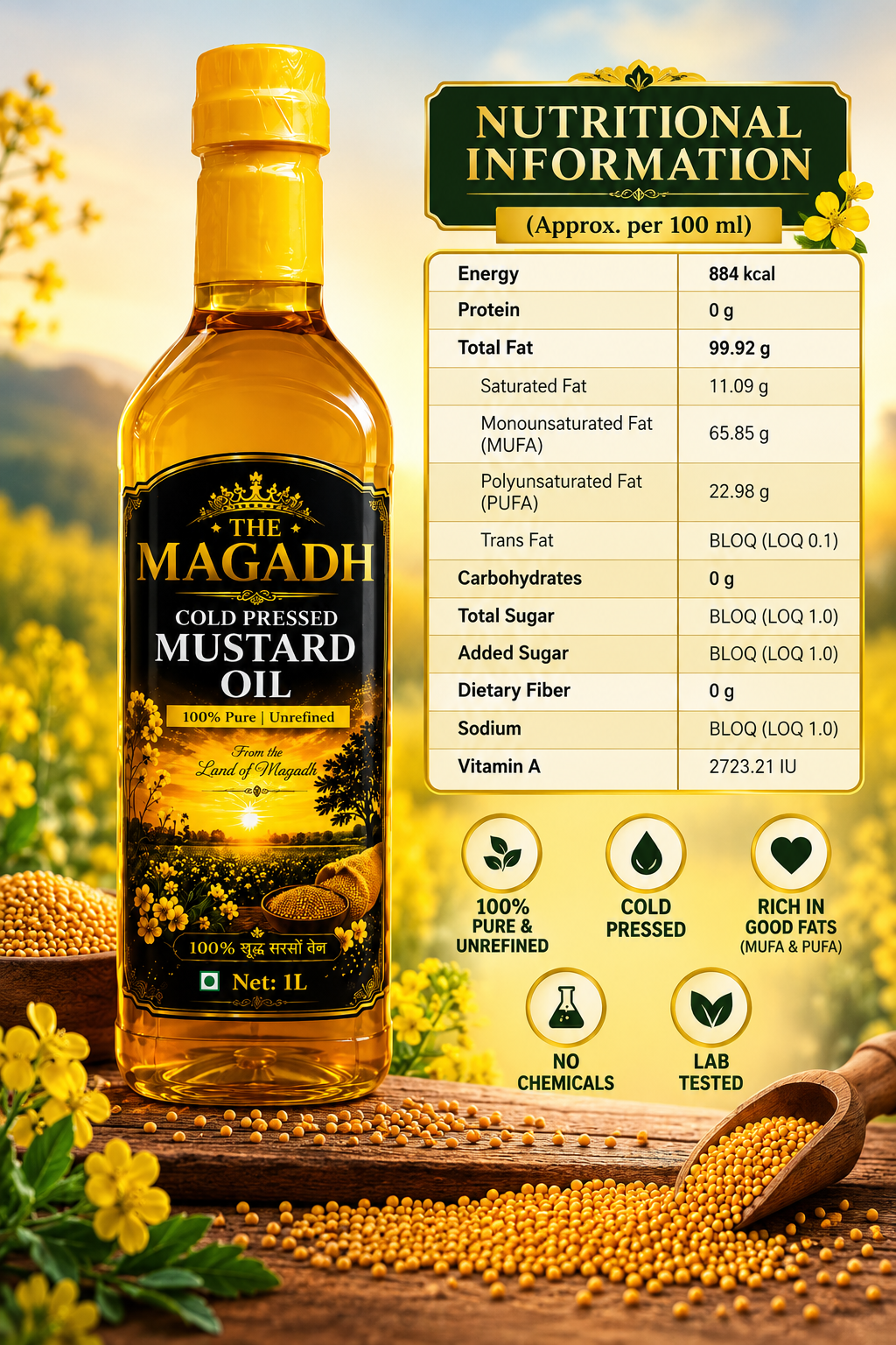 Oil 1 ltr Premium nutrition
